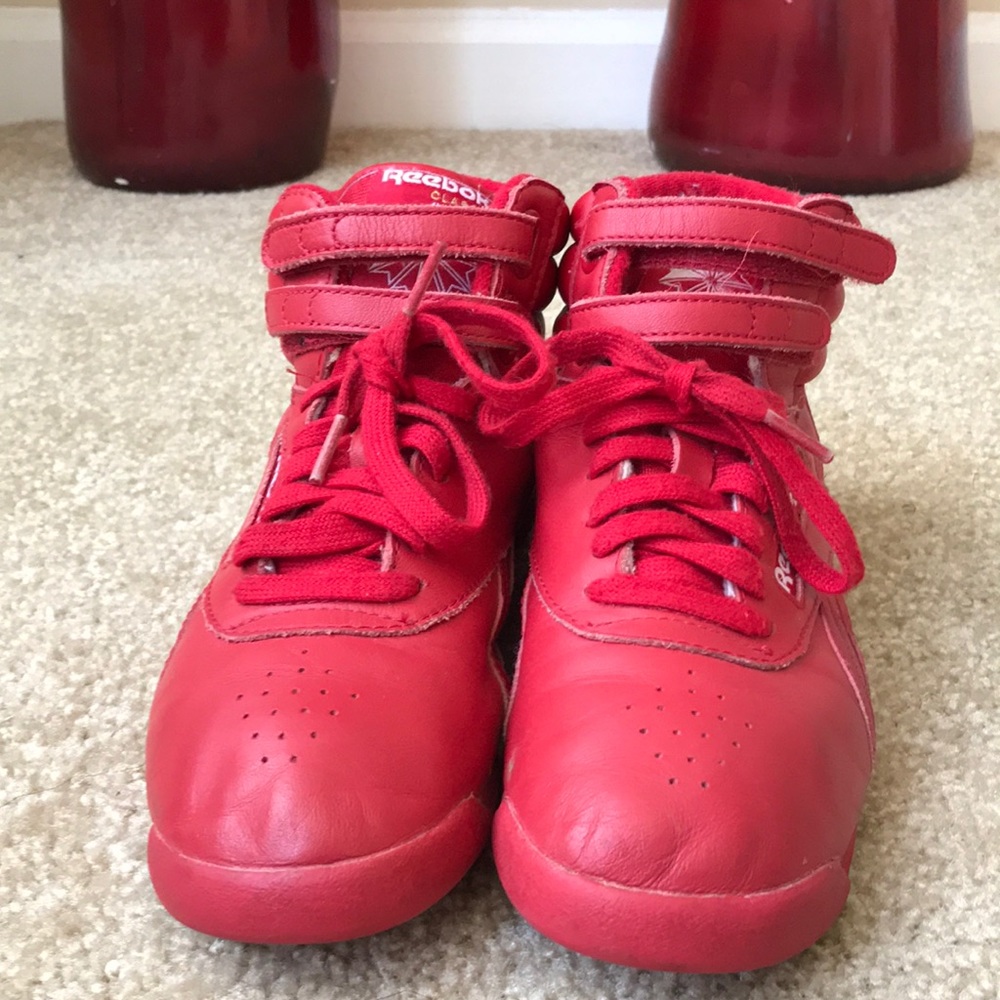Red reeboks